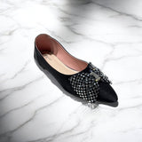 Rhinestone Bow Pumps-716