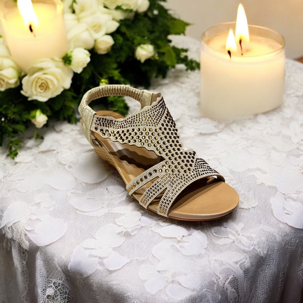 Women Belt Wedge Heel Sandal-777