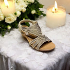 Women Belt Wedge Heel Sandal-777
