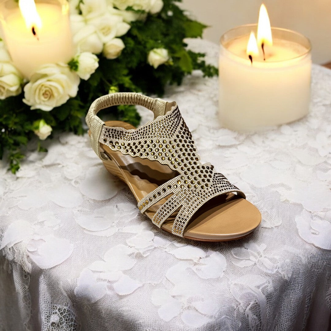 Women Belt Wedge Heel Sandal-777