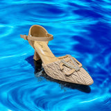 Women Pointed Toe Pencil Heel-797