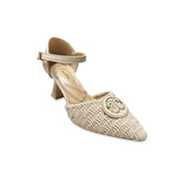 Women Pointed Toe Deco Pencil Heel-801