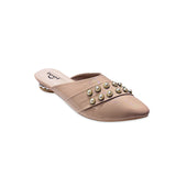 Nagra Semi Heel With Pearls-722