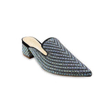 Rhinestone Nagra Semi Box Heel-730