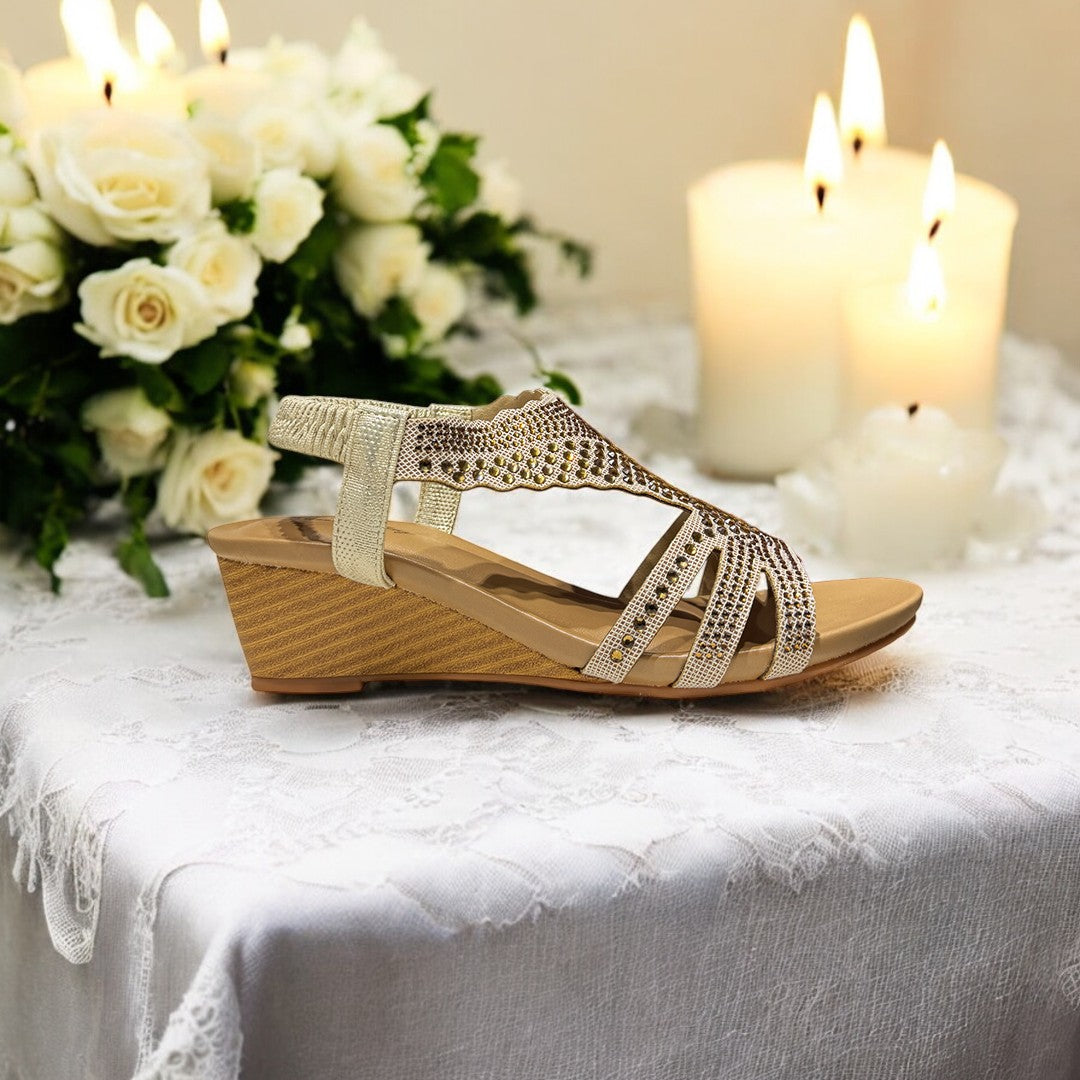 Women Belt Wedge Heel Sandal-777