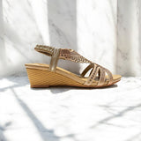 Rhinestone Wedge Heel Sandal-776