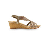 Rhinestone Wedge Heel Sandal-776