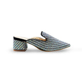 Rhinestone Nagra Semi Box Heel-730