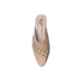 Nagra Semi Heel With Pearls-722