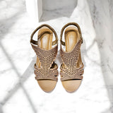 Rhinestone Wedge Heel Sandal-776