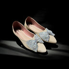 Rhinestone Bow Pumps-717