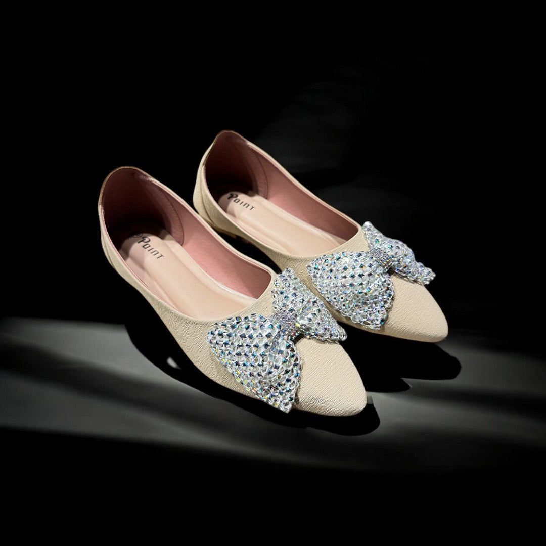 Rhinestone Bow Pumps-717