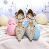 Women Pointed Toe Deco Pencil Heel-801