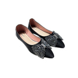 Rhinestone Bow Pumps-716
