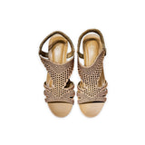 Rhinestone Wedge Heel Sandal-776