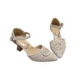 Women Pointed Toe Deco Pencil Heel-801