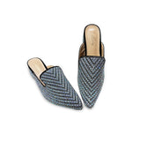 Rhinestone Nagra Semi Box Heel-730