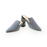 Rhinestone Nagra Semi Box Heel-730