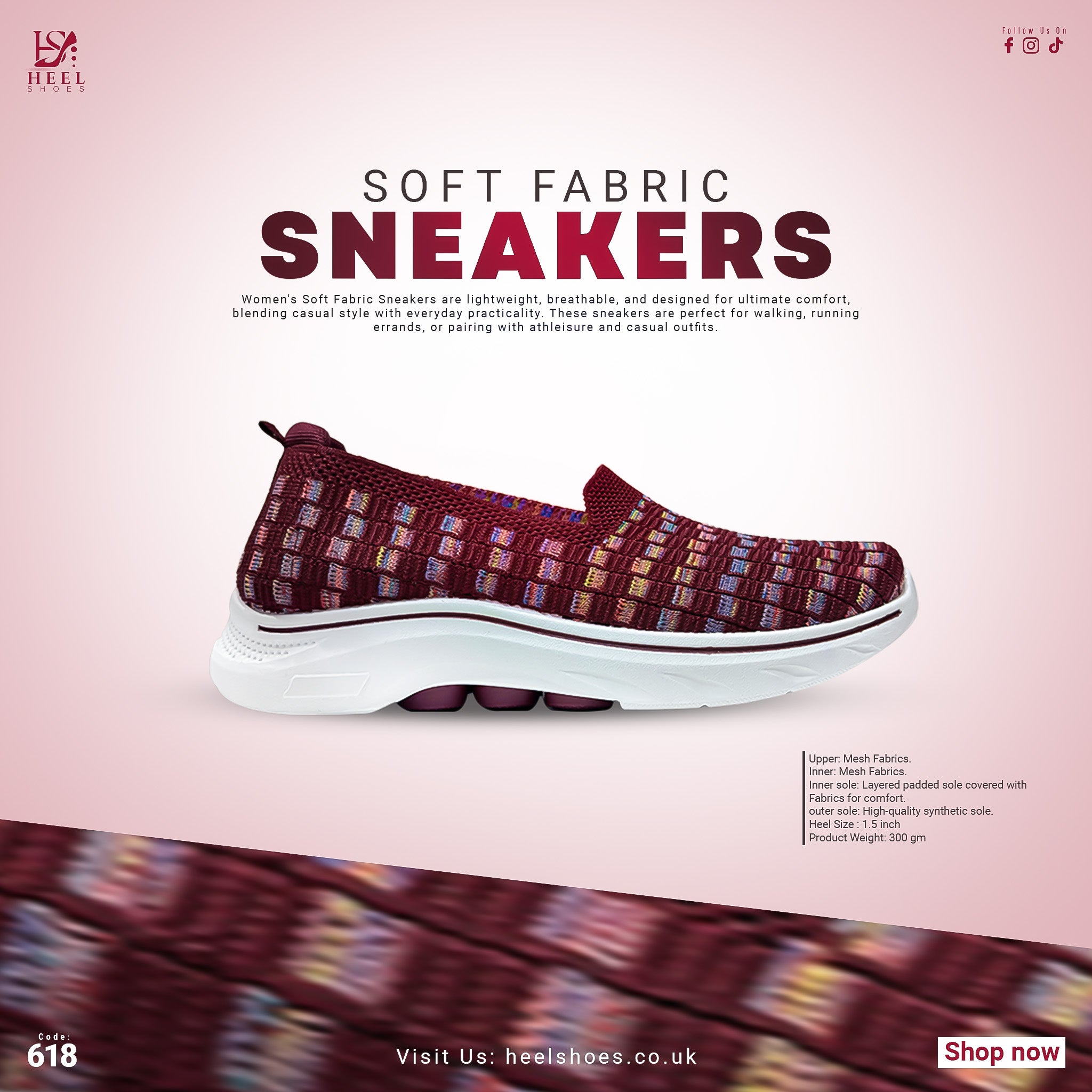 Women Soft Fabric Sneakers-618