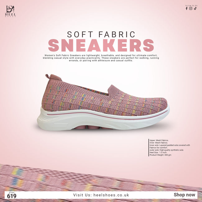 Women comfy Fabrics Sneakers-619 Hover Image