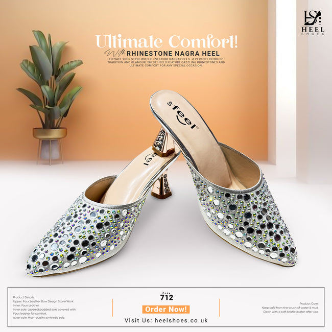 Rhinestone Nagra Heel-712 Hover Image