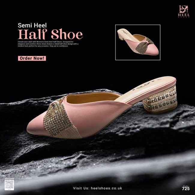 Semi Heel Half Shoe-725 Hover Image