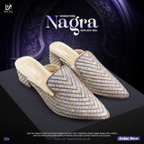 Rhinestone Nagra Semi Box Heel-729