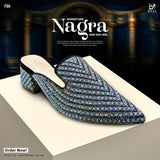 Rhinestone Nagra Semi Box Heel-730