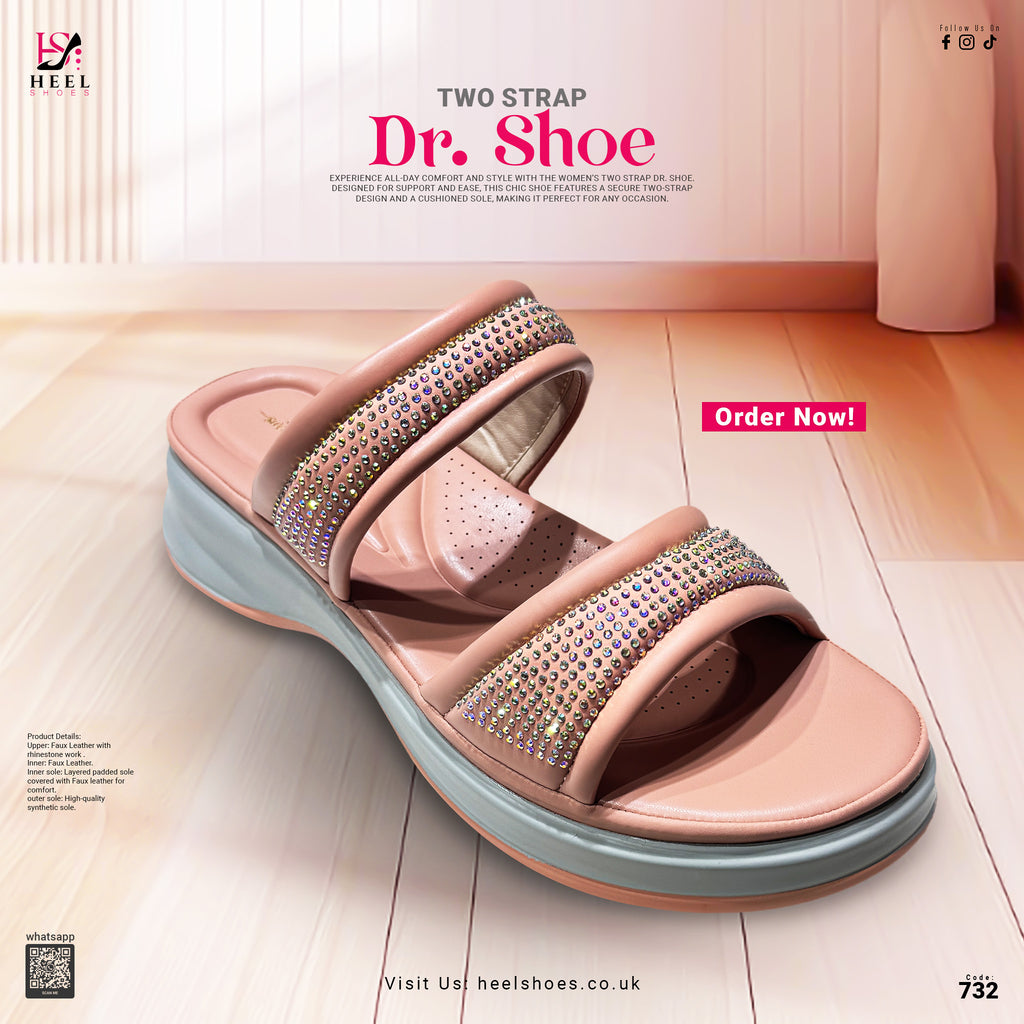 Women Two Strap Dr. Shoe-732