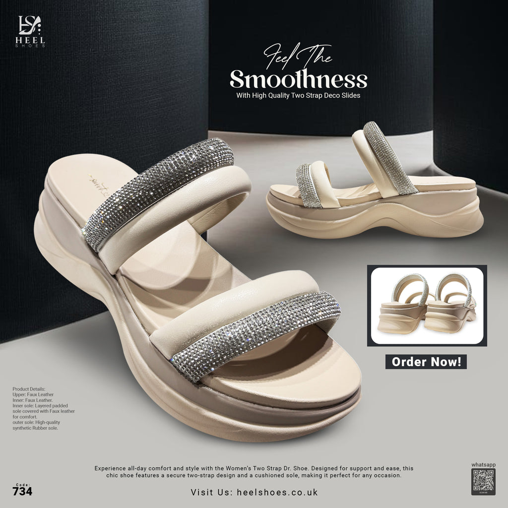 Two Strap Deco Slides-734