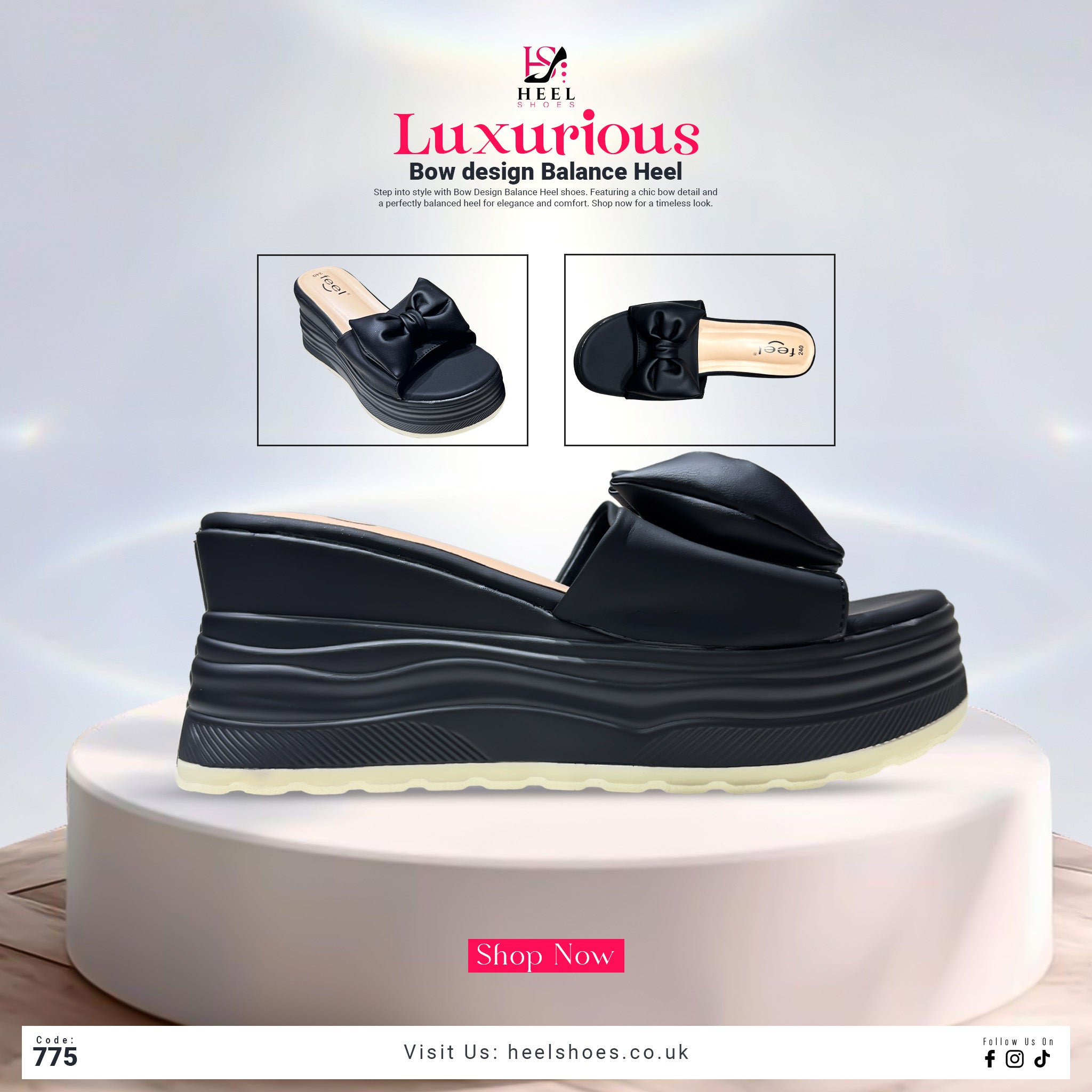 Bow Deco Balance Heel-775