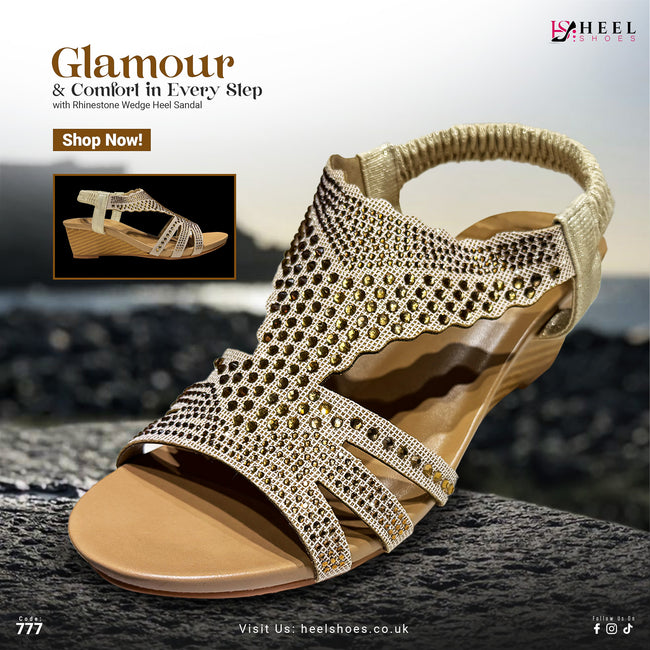 Women Belt Wedge Heel Sandal-777 Hover Image