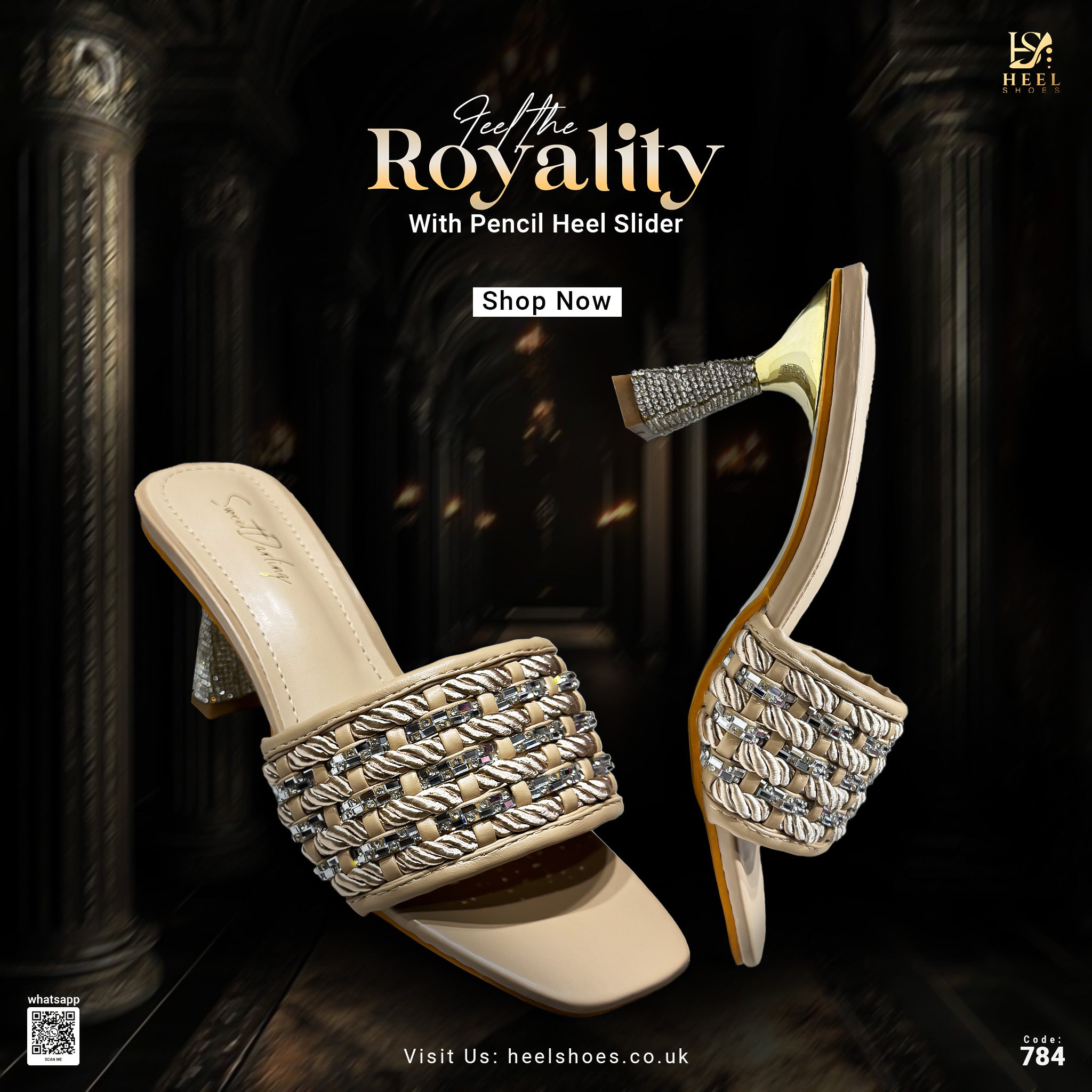 Women Pencil Heel Slider-784