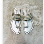Embellished Toe-Ring Ethnic Flats-812