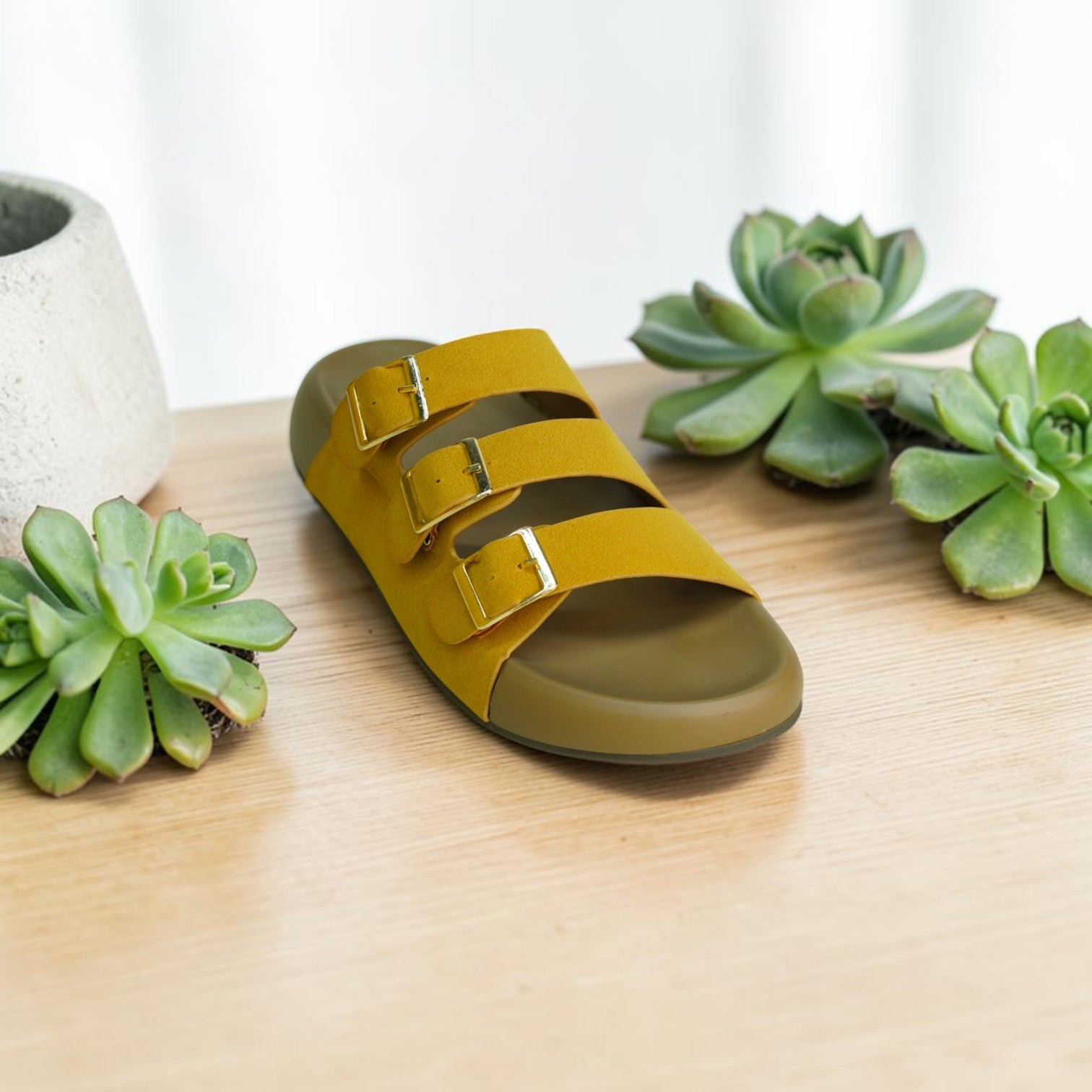 Zara Triple Buckle Slide-1071
