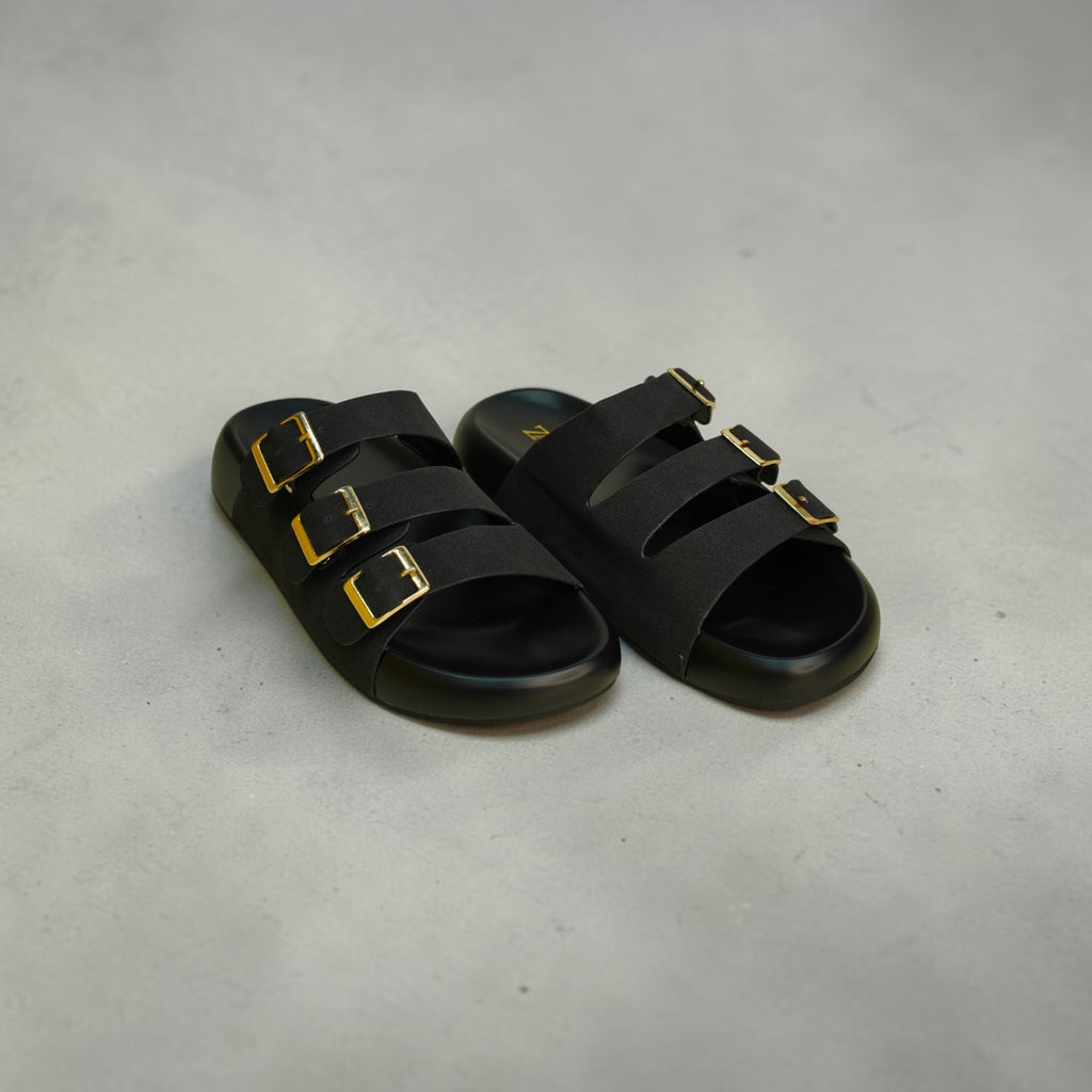 Zara Triple Buckle Slide-1070