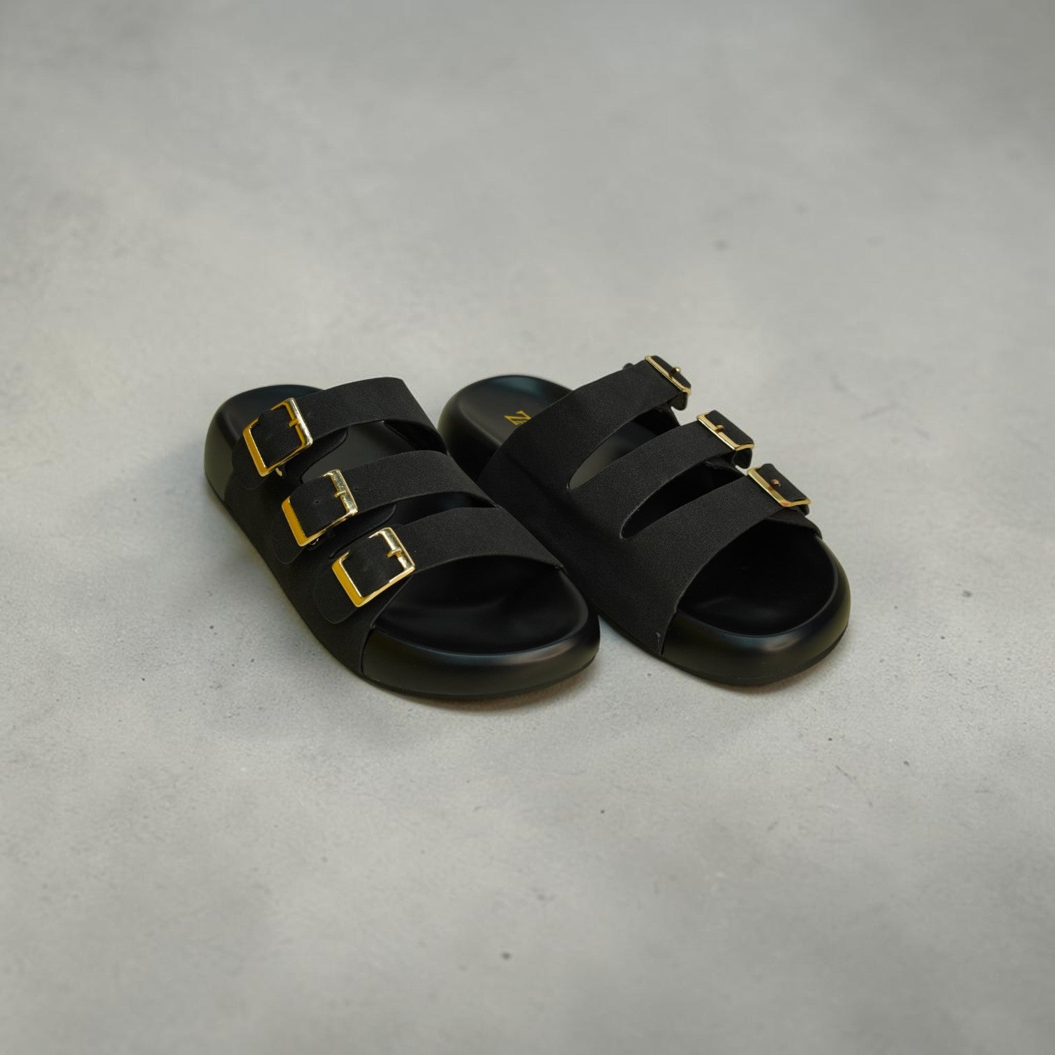 Zara Triple Buckle Slide-1070