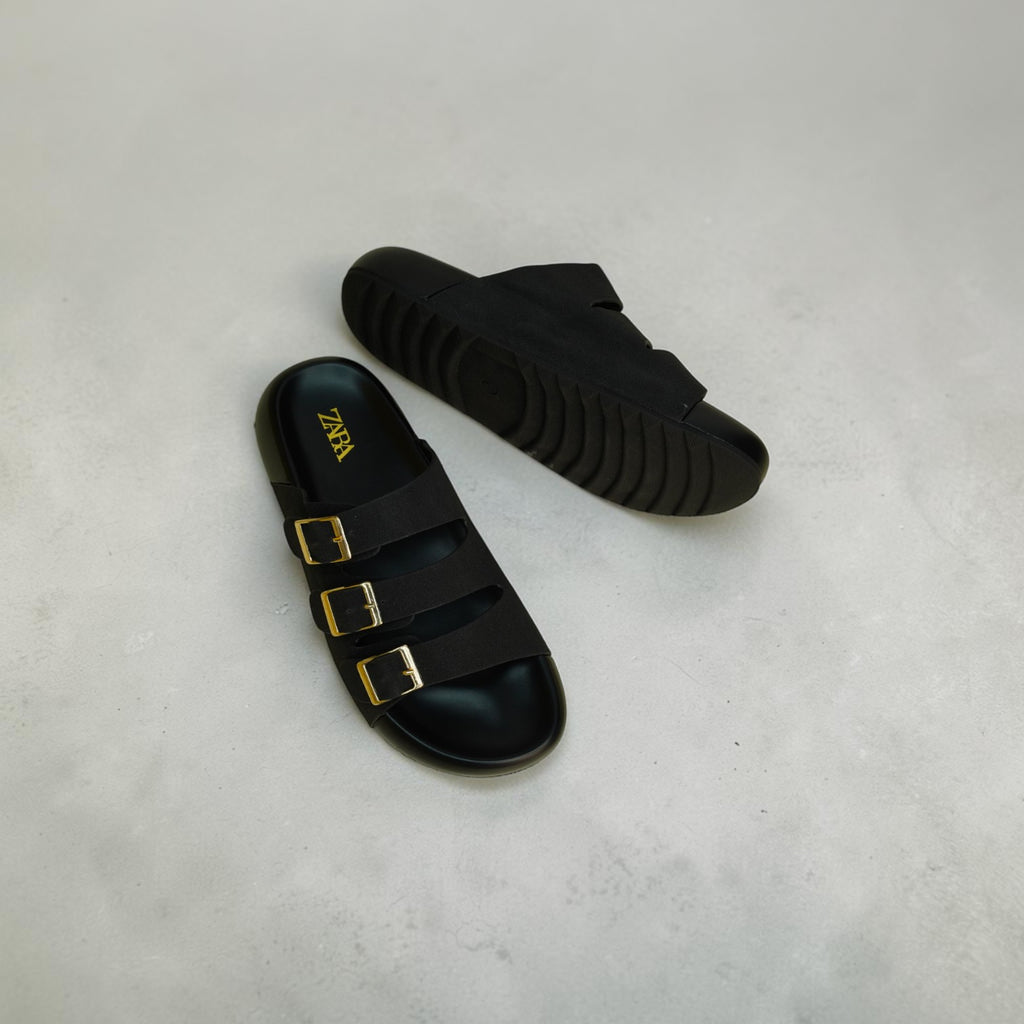 Zara Triple Buckle Slide-1070