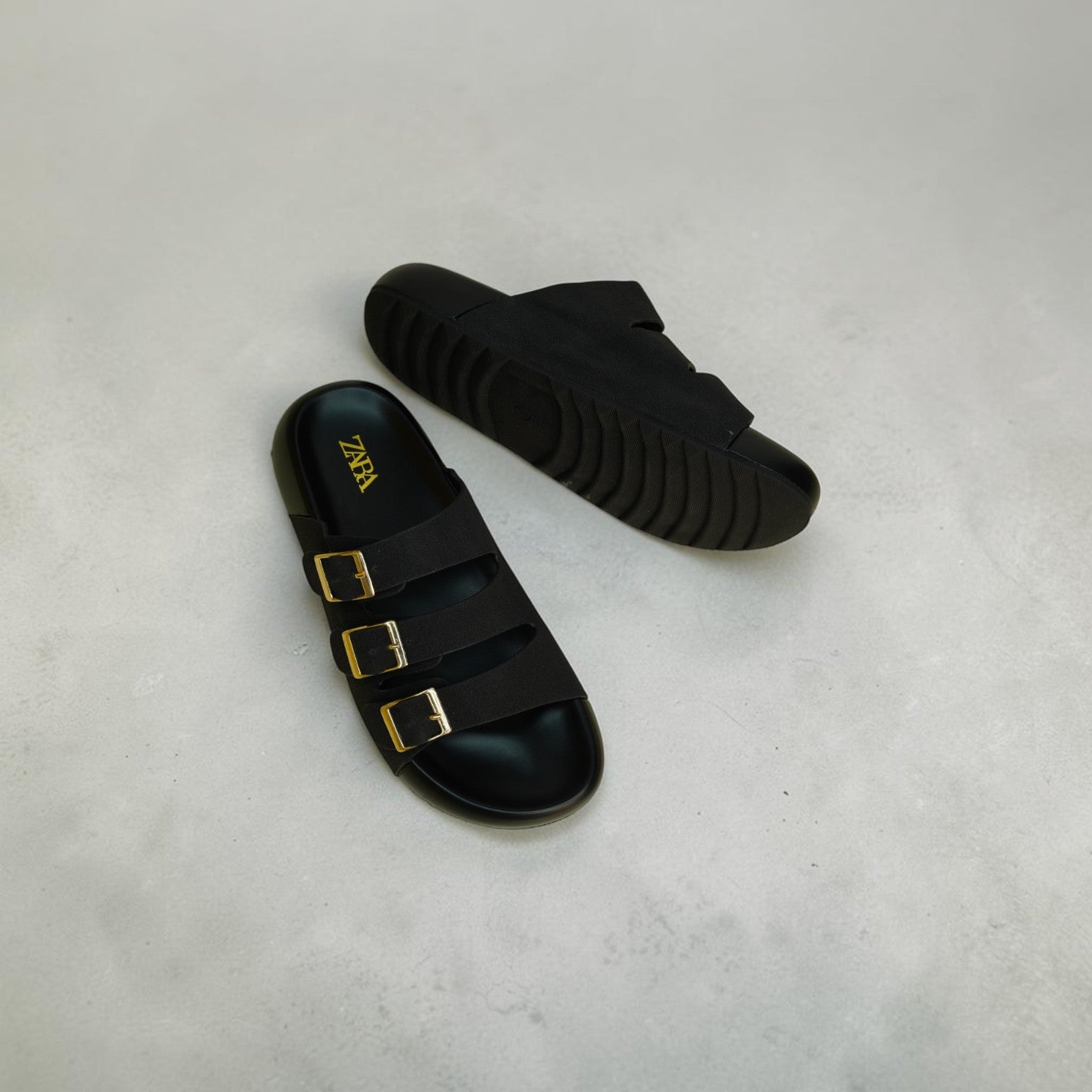 Zara Triple Buckle Slide-1070