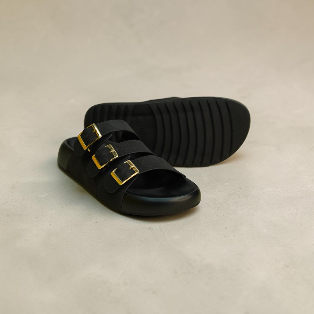 Zara Triple Buckle Slide-1070
