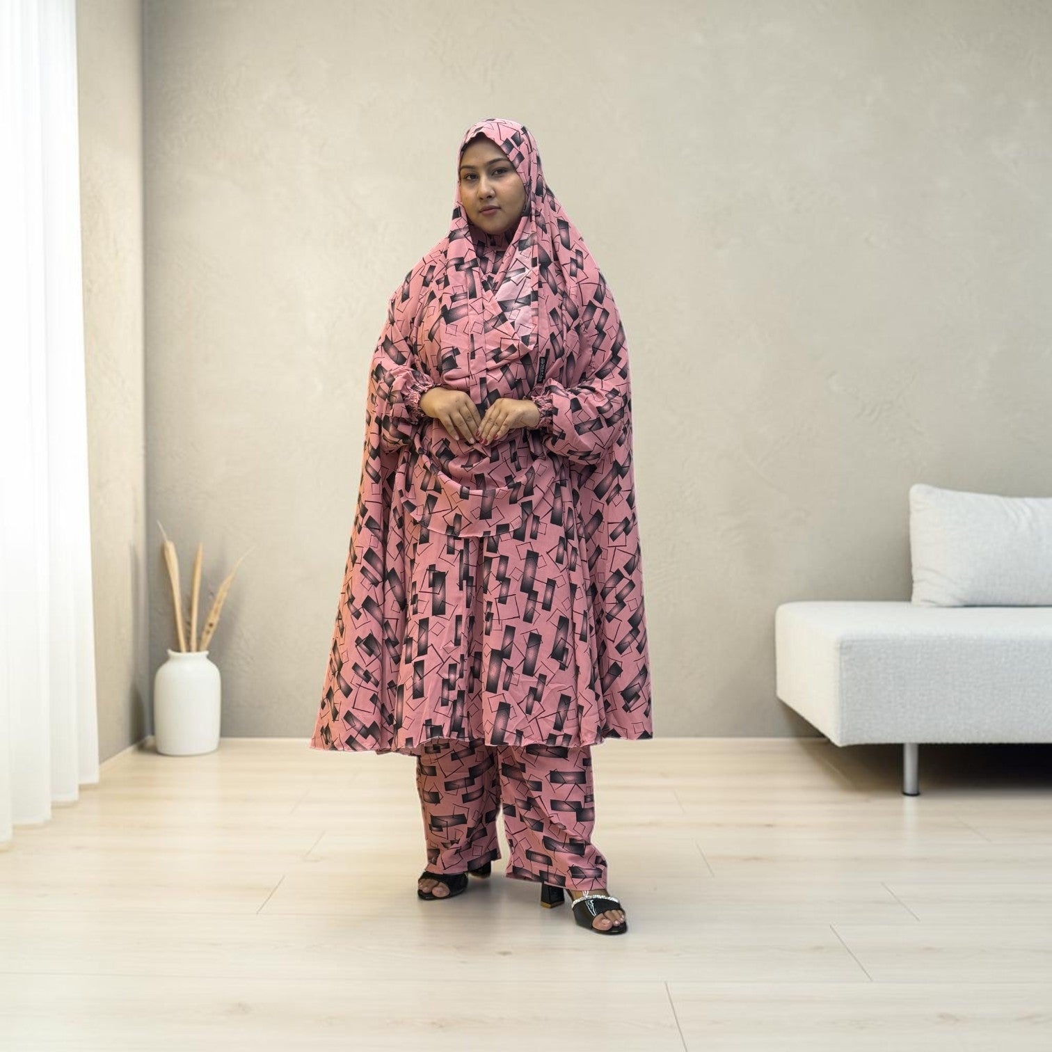 Women Khimar Two Piece Set-AA38