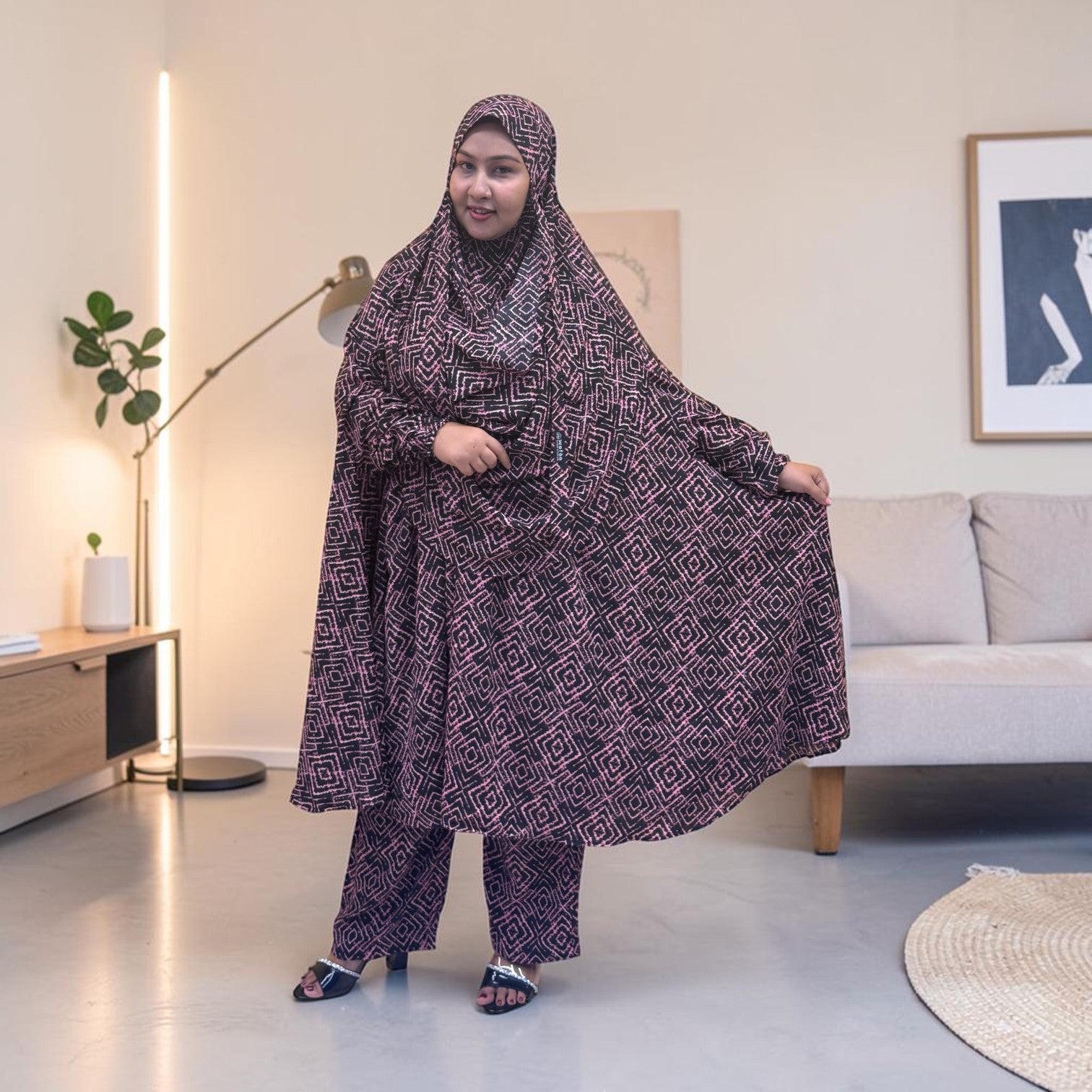 Women Khimar Two Piece Set-AA40
