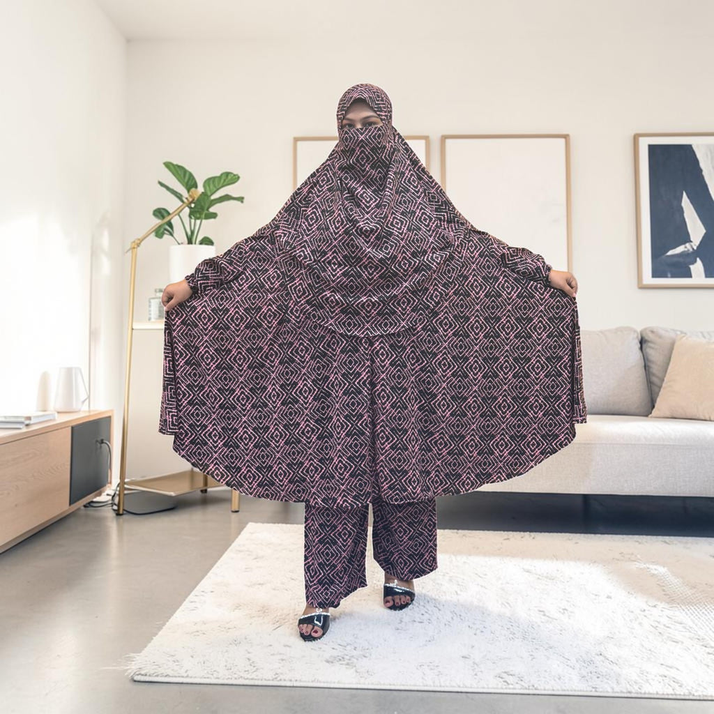 Women Khimar Two Piece Set-AA40