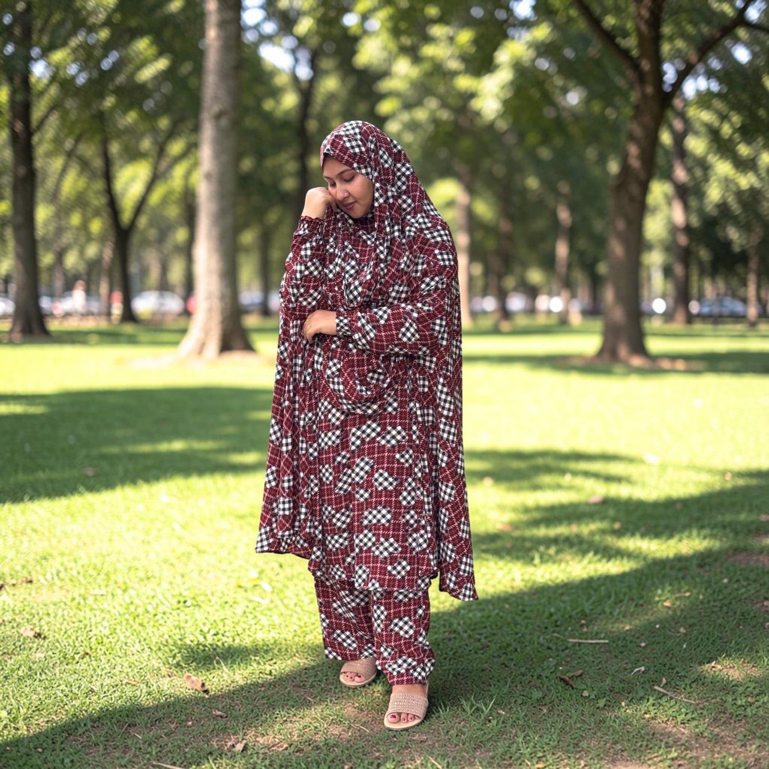 Women Khimar Two Piece Set-AA44