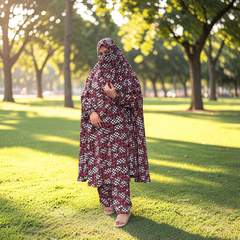 Women Khimar Two Piece Set-AA44