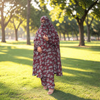 Women Khimar Two Piece Set-AA44