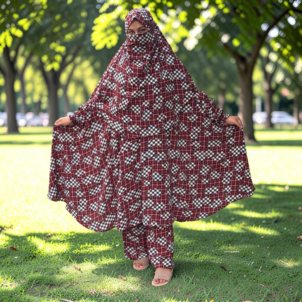 Women Khimar Two Piece Set-AA44