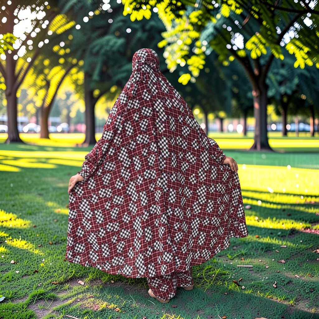 Women Khimar Two Piece Set-AA44