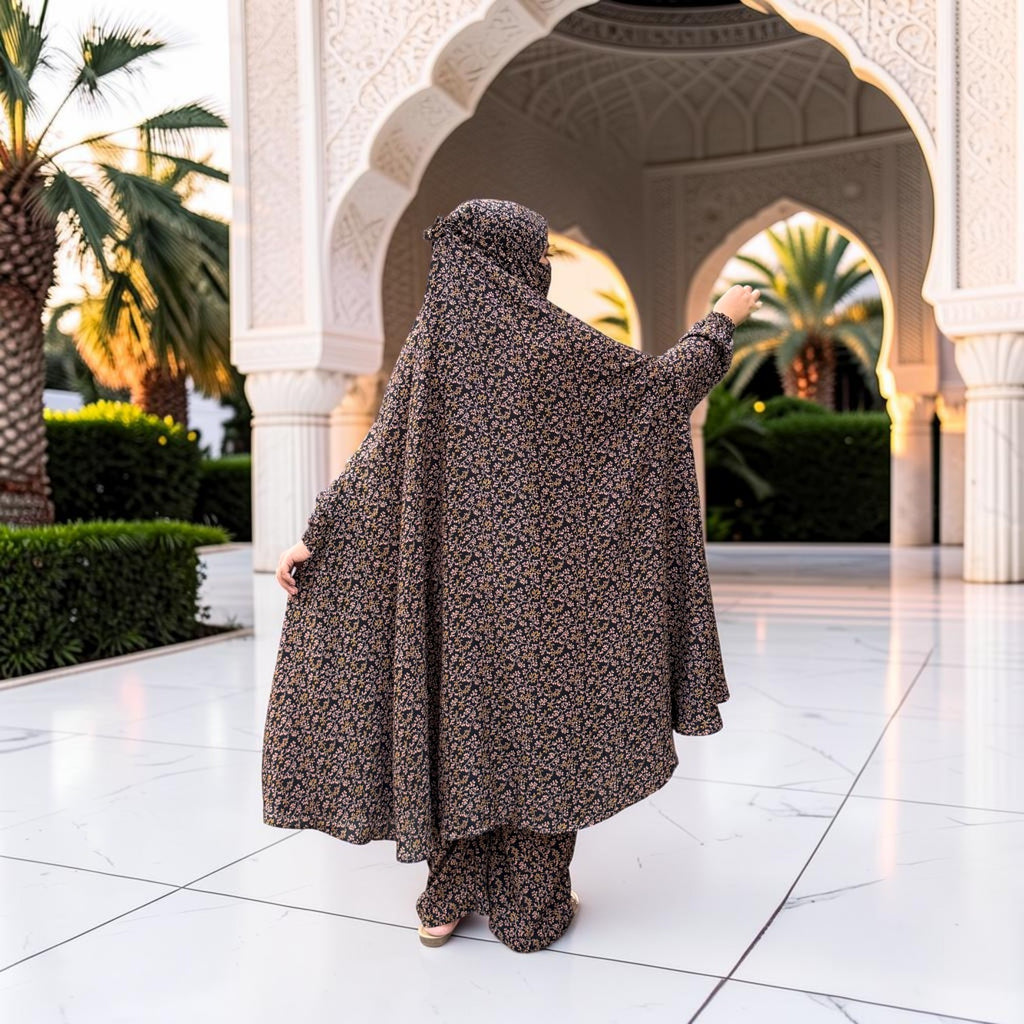 Women Khimar Two Piece Set-AA41