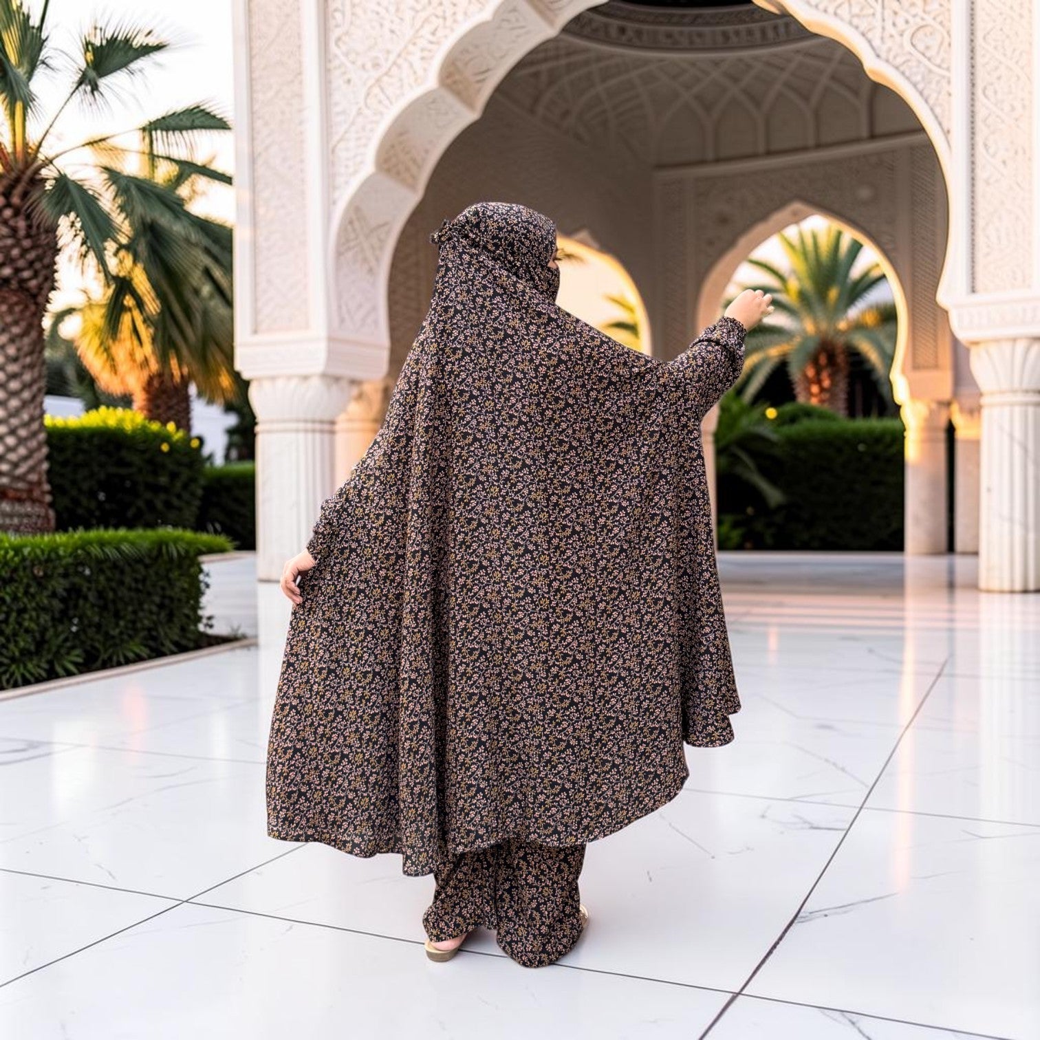 Women Khimar Two Piece Set-AA41